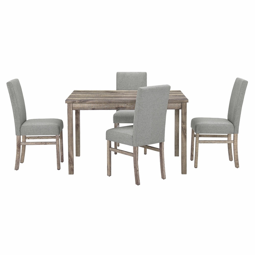 Modern Rectangular Dining Table with Chairs for Kitchens and Dining Room