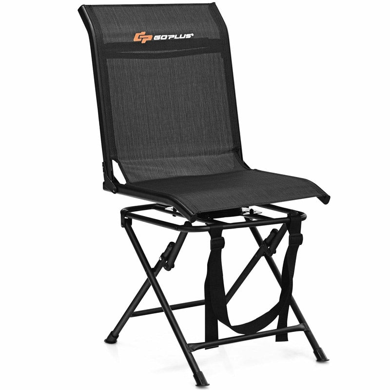 360 Degree Swivel Foldable Hunting Blind Chair with Mesh Backrest