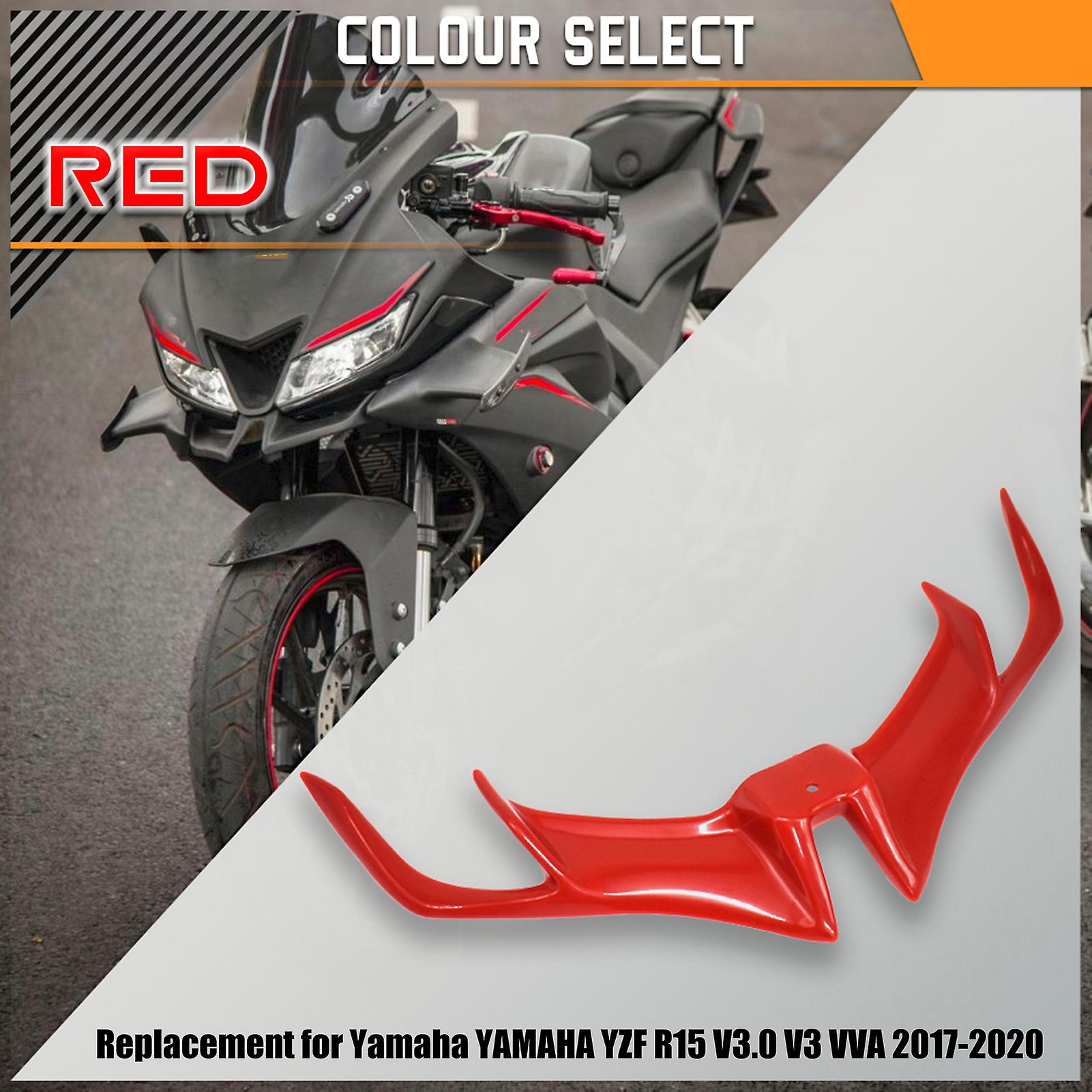 Red Replacement For Yamaha Yamaha Yzf R15 V3.0 V3 Vva 2017-2020 Beak-shaped Motorcycle Front Fairing， Aerodynamic Spoilers Wind Inlet Wing