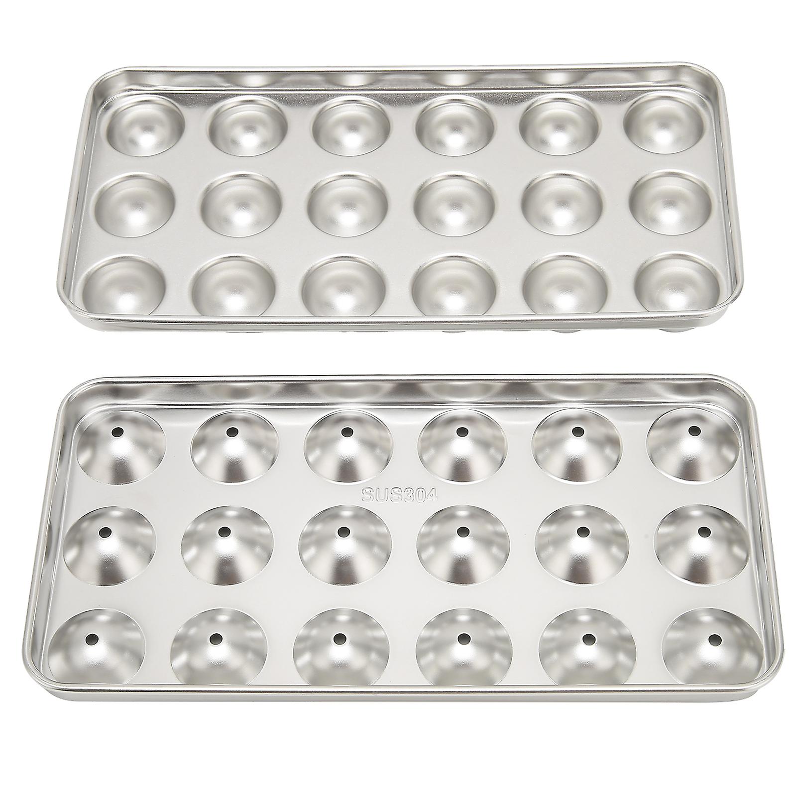 Stainless Steel Ice Mold， 18 Grid Easy To Clean Ice Ball Maker Tray Ice Freezer Container With Lid For Wine Beverage Bar Restaurant