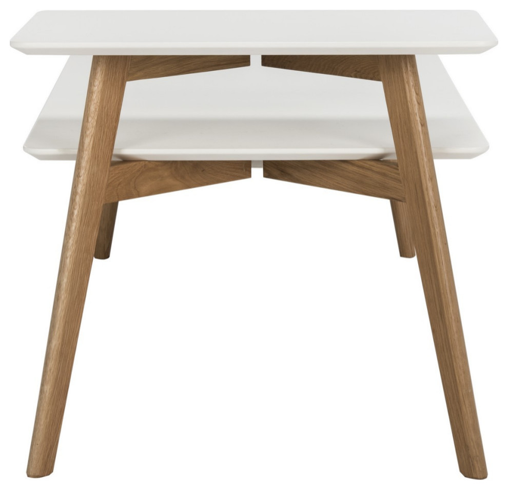 Francy 2 Tier Coffee Table White   Midcentury   Coffee Tables   by AED Luxury Home Decor  Houzz