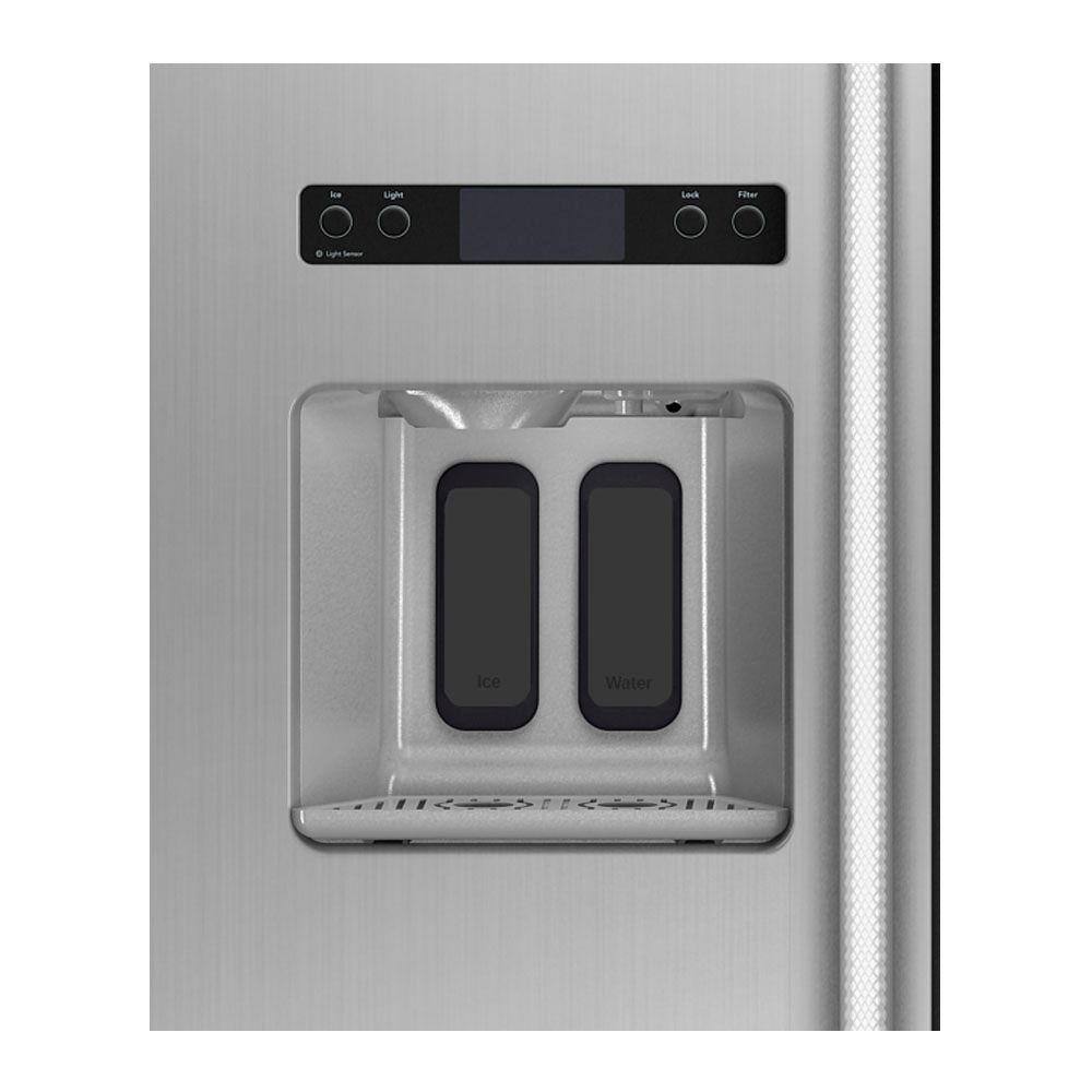 KitchenAid 20.8 cu. ft. Built-In Side by Side Refrigerator in PrintShield Stainless Steel with Exterior Ice and Water KBSD606ESS