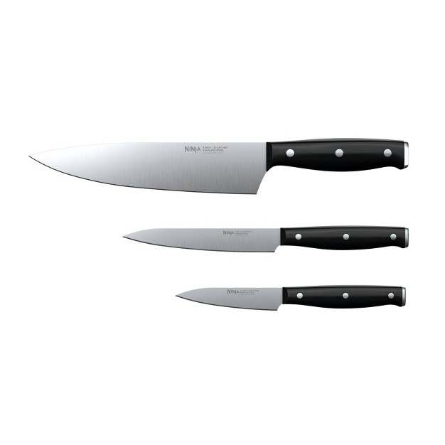 Ninja Neverdull System Essential 3pc Chef Utility And Paring Knife Set K12003