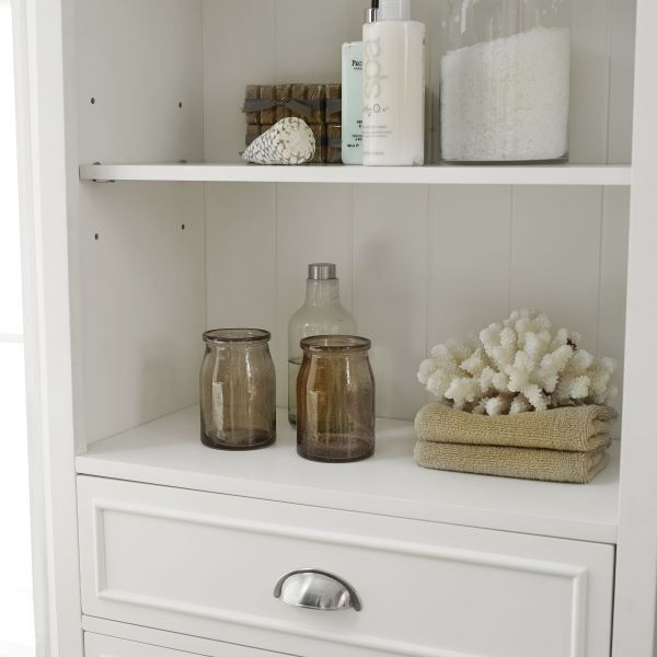 Lydia Tall Cabinet in White Finish