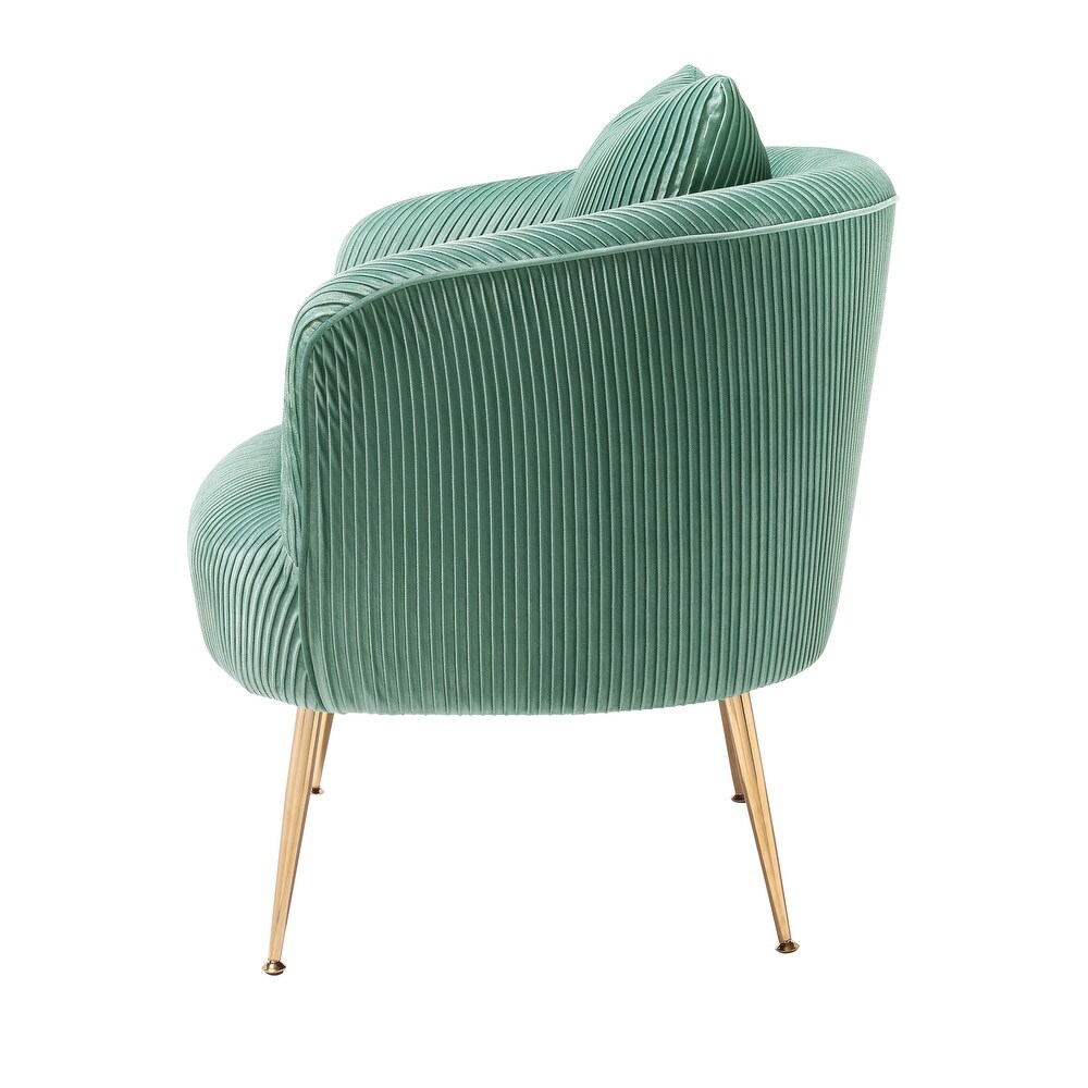 Art Leon Modern Velvet Accent Barrel Chair