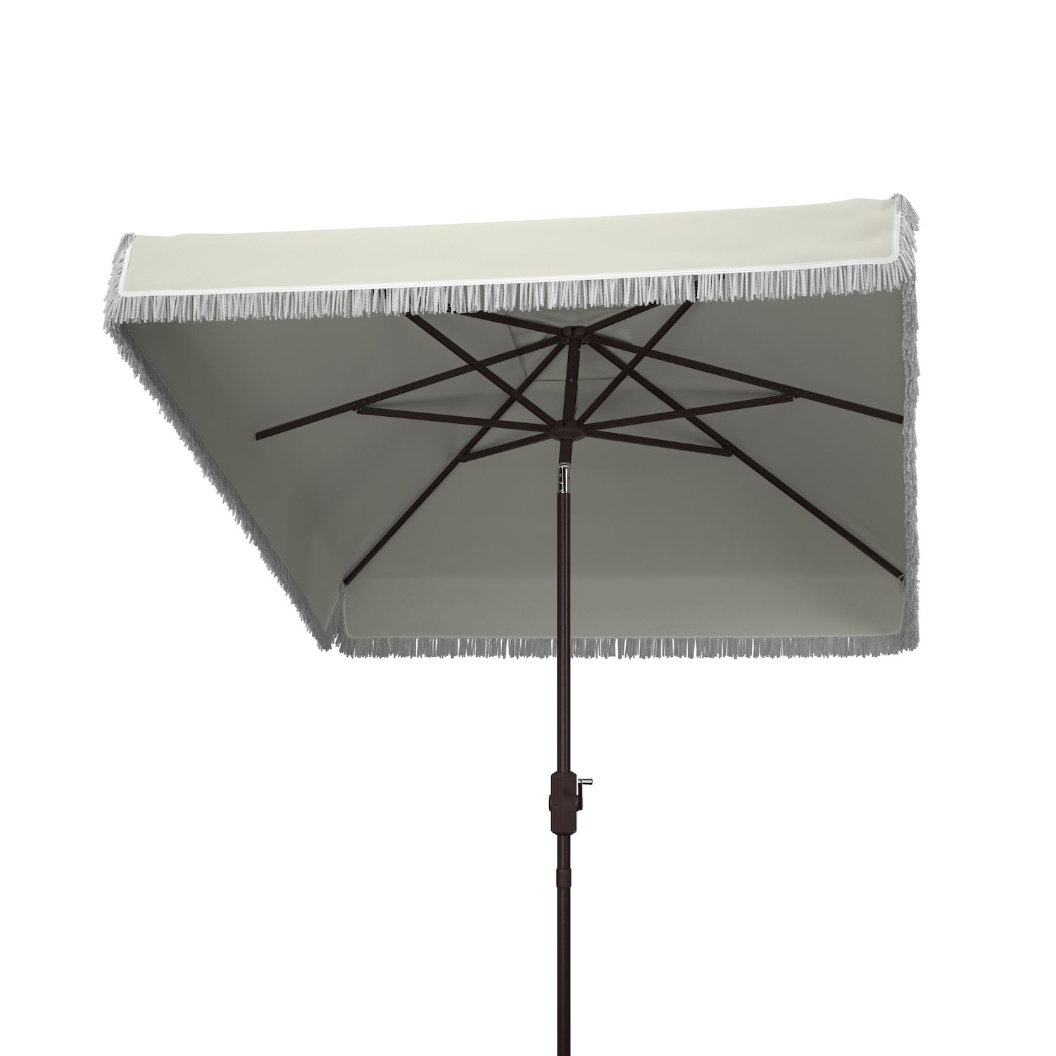 Safavieh Milan Fringe Square Crank Umbrella