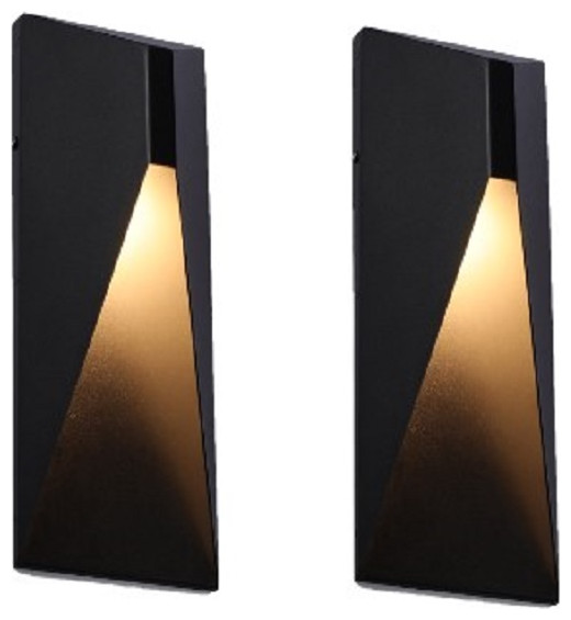 2Pack 15W 14 quot5CCT LED Wall Sconce  100 277V Porch Light  10% 100% Dimmable   Modern   Outdoor Wall Lights And Sconces   by W86 Trading Co.  LLC  Houzz