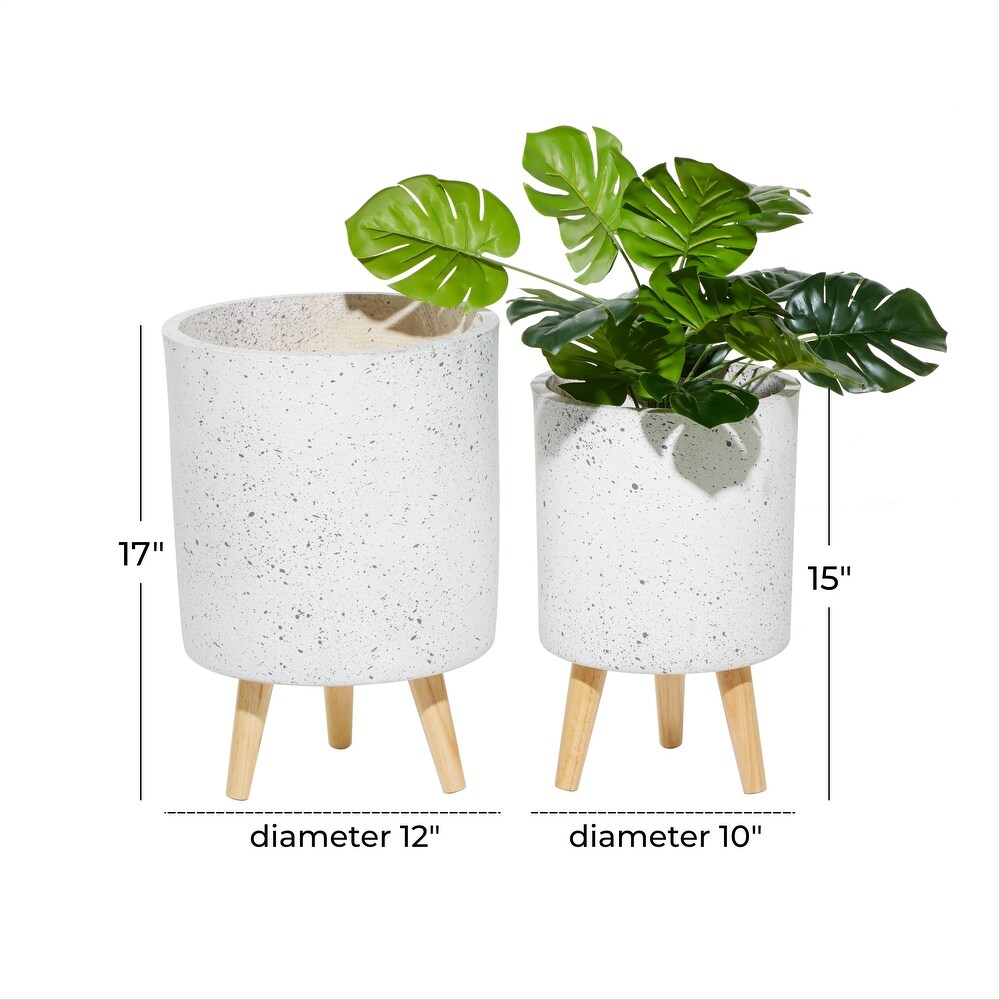 MgO Contemporary Planter (Set of 2)   10 x 10 x 15Round