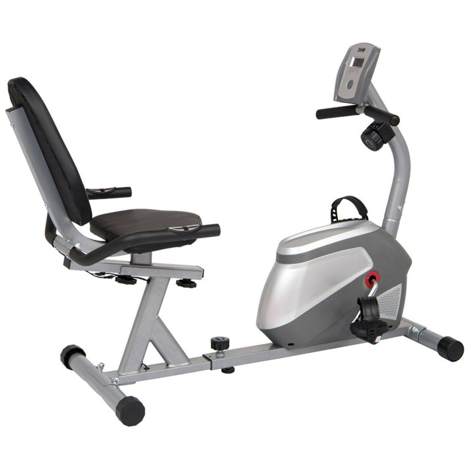 Body Champ BRB852 Magnetic Recumbent Bike， Heart Rate Monitor， Max. Weight 250 lbs.