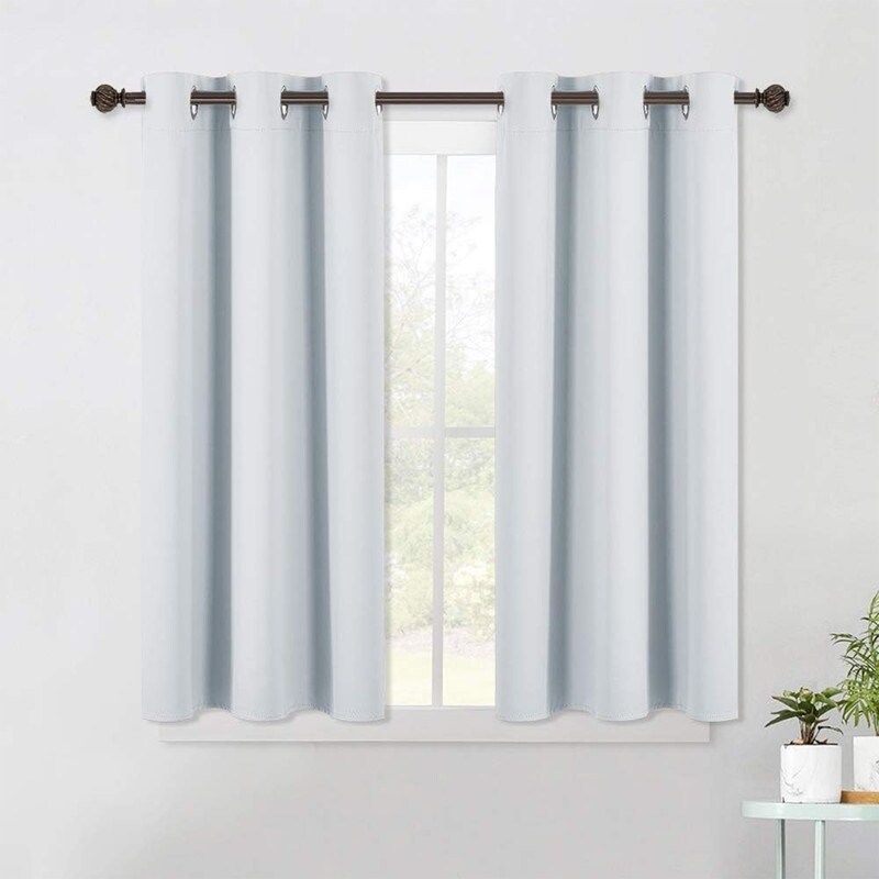 Bedroom Kitchen Blackout Short Curtain Panels  Insulated Blackout Curtains 2 Panels