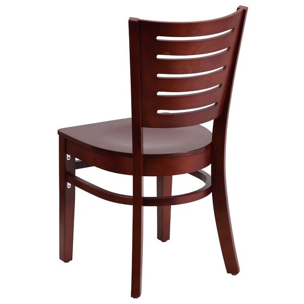 Slat Back Wooden Restaurant Chair - 17.25