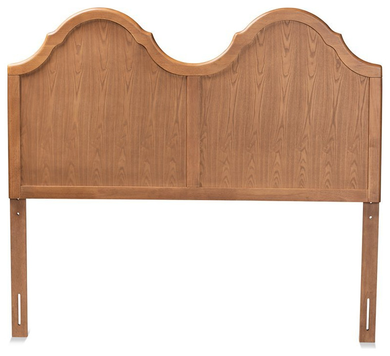 Baxton Studio Tobin Ash Walnut Finished Wood Queen Size Arched Headboard   Traditional   Headboards   by Homesquare  Houzz