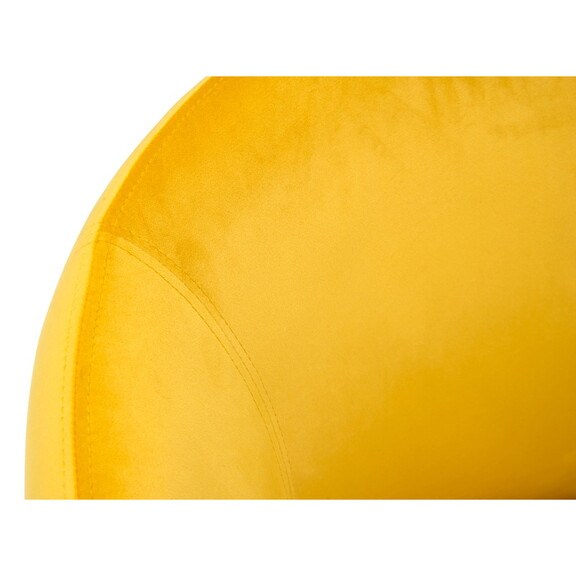 Modrest Luzerne Modern Yellow Velvet Dining Chair ...