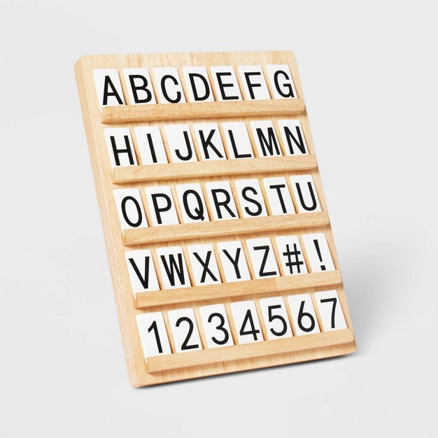 92pc Wood Letter Board