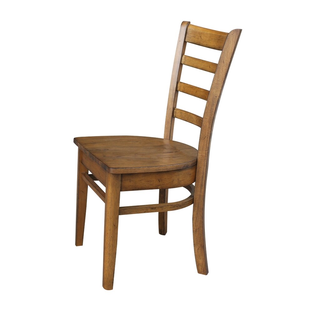 42 in. Drop Leaf Table with 4 Ladder Back Dining Chairs   5 Piece Set