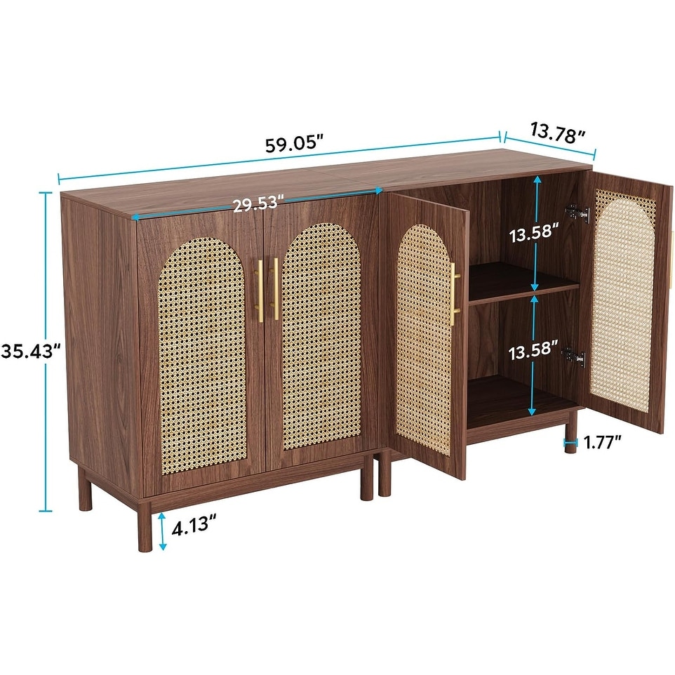 Rattan Sideboard Buffet Cabinet