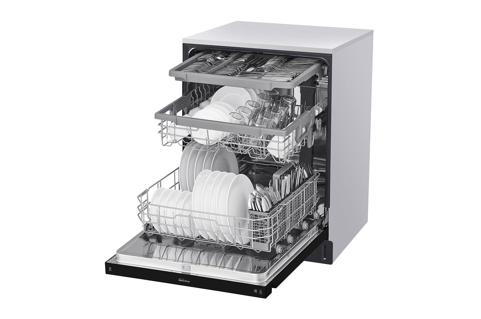 Lg LDFN4542B Front Control Dishwasher With Quadwash™ And 3Rd Rack