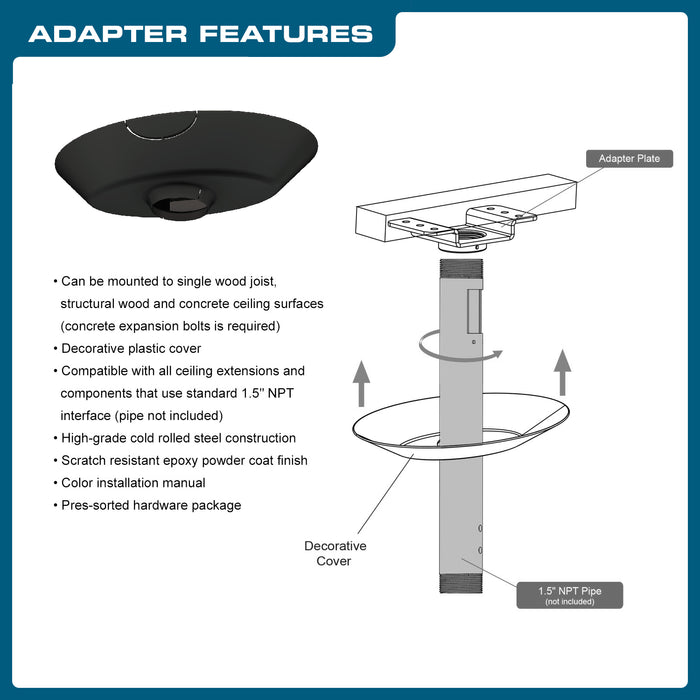 QualGear ProAV QGKITCA3INB Projector Mounting Kit  Projector Mo