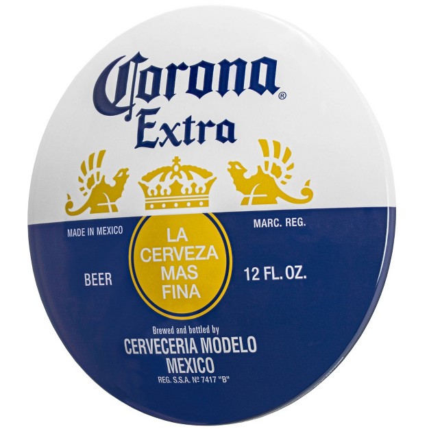 X 15 quot Corona Extra Dome Shaped Metal Sign Wall Decor White dark Blue American Art Decor