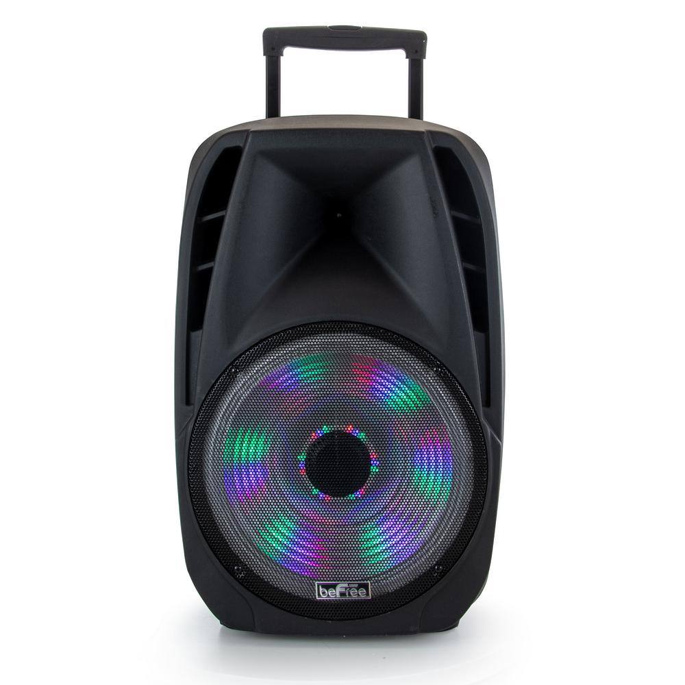 BEFREE SOUND 15 in. Portable Bluetooth Speaker with SoundVolume Reactive Lights 98592772M