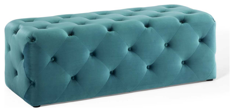 Anthem 48 quotTufted Button Entryway Performance Velvet Bench   Contemporary   Upholstered Benches   by Modway  Houzz