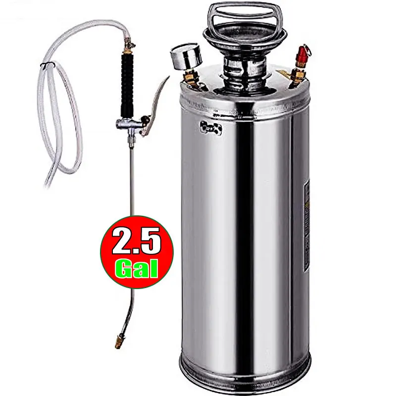 Deepbang Garden Supplies Stainless Steel Tank Pesticide knapsack Sprayer Manual 2 gallon Stainless Steel Sprayer pest control