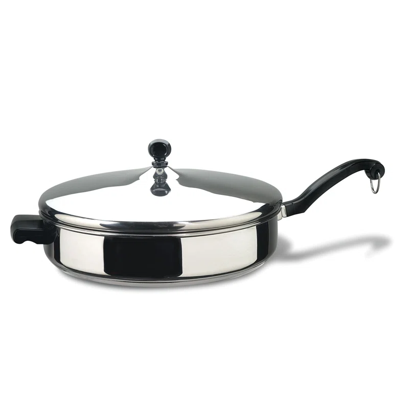 Farberware 50012 Classic Series 4.5 qt. Stainless Steel Nonstick Saute Pan with Lid