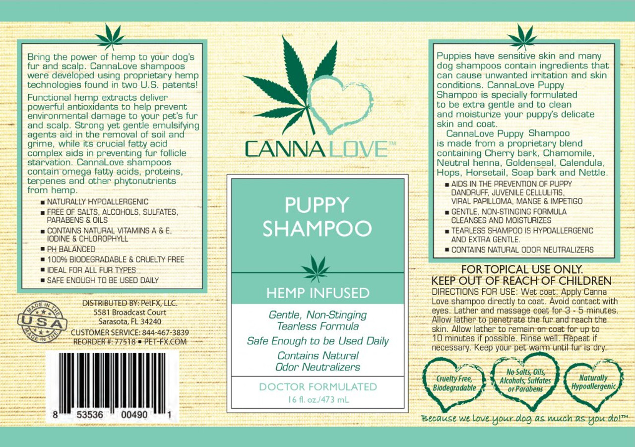 CannaLove Puppy Shampoo 16oz