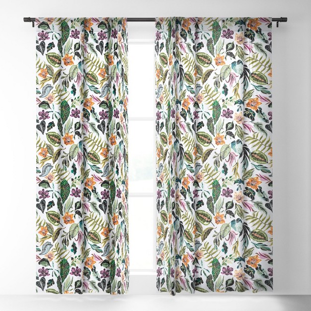 Marta Barragan Camarasa Wild Colorful Jungle Fn5 Single Panel Sheer Window Curtain Deny Designs