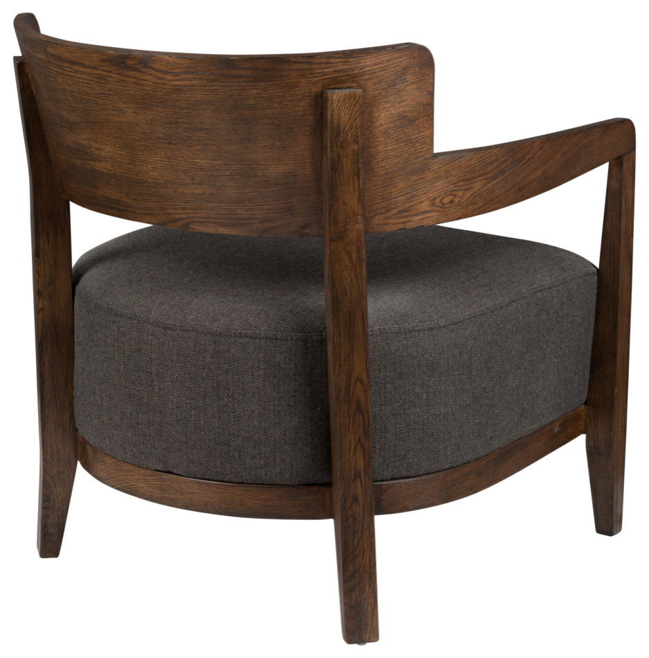 Oak Framed Classic Lounge Chair  Dutchbone Duran   Midcentury   Armchairs And Accent Chairs   by Oroa   Distinctive Furniture  Houzz