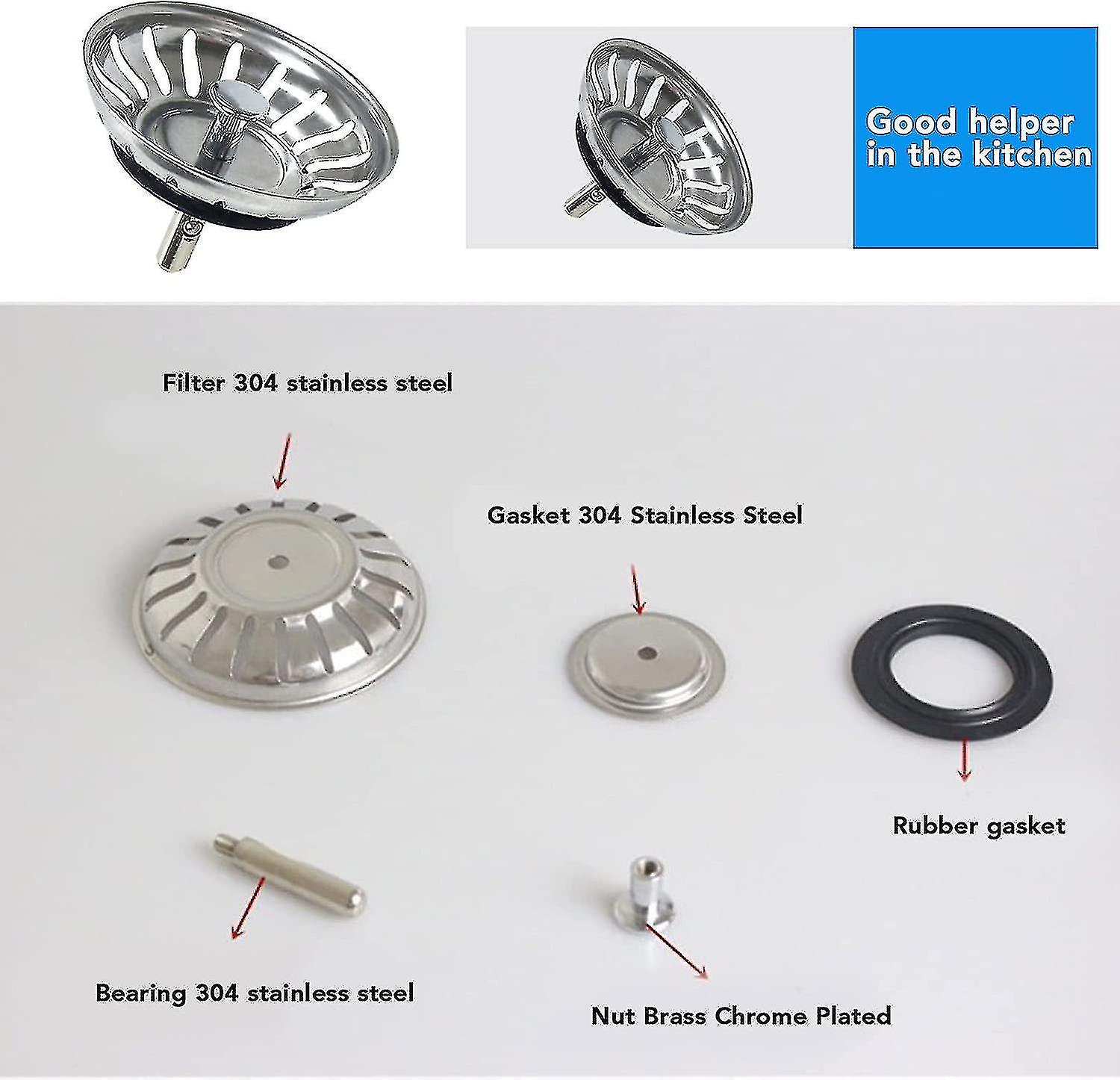 Stainless Steel Kitchen Sink Plug Kitchen Sink Filter Kitchen Sink Plug For Kitchen Sink Filtration