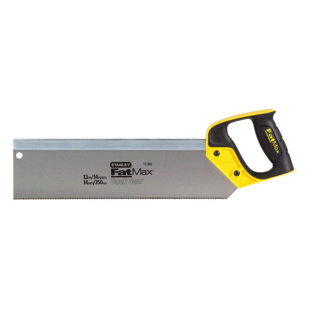 Stanley 14 in. Back Saw with Rubber Handle 17-202