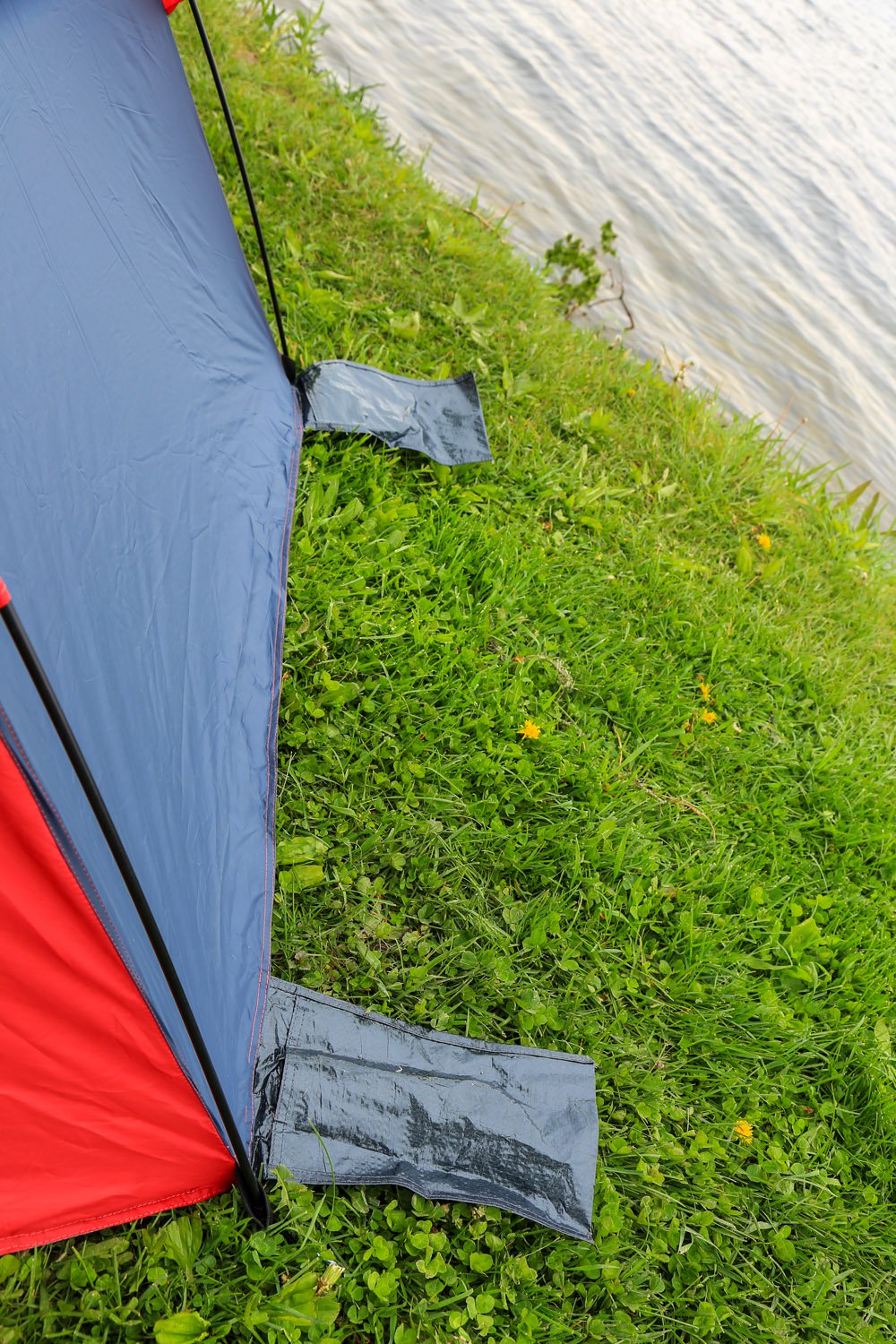 Tahoe Gear Cruz Bay Summer Sun Shelter and Beach Shade Tent Canopy， Red (2 Pack)