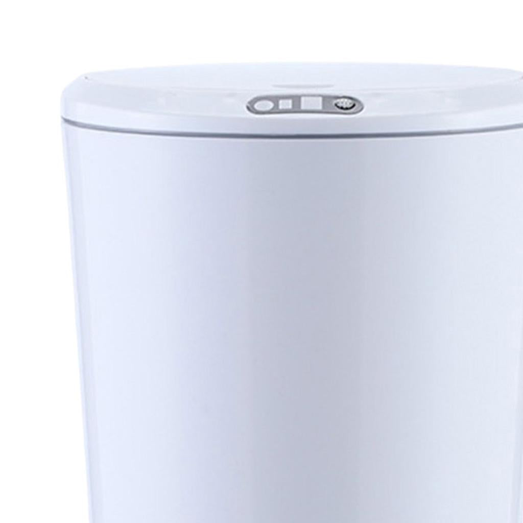 Kitchen Trash Can with Infrared Sensor， Automatic Silent Lid Electric Touchless Garbage Bin Waste Container - White 5L