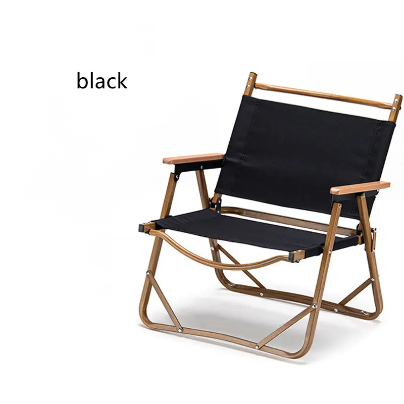 Aluminum Wood Grain Chair Portable Camping Outdoor Folding Chair Low Chair Kermit Fishing Rest Stool camping   hiking