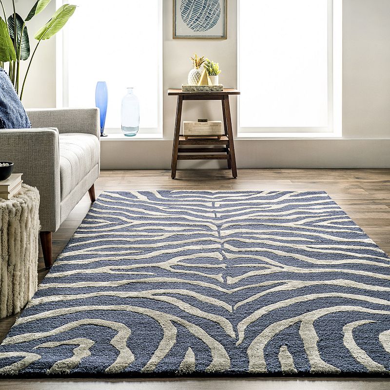 nuLOOM Hand Tufted Plush Zebra Area Rug