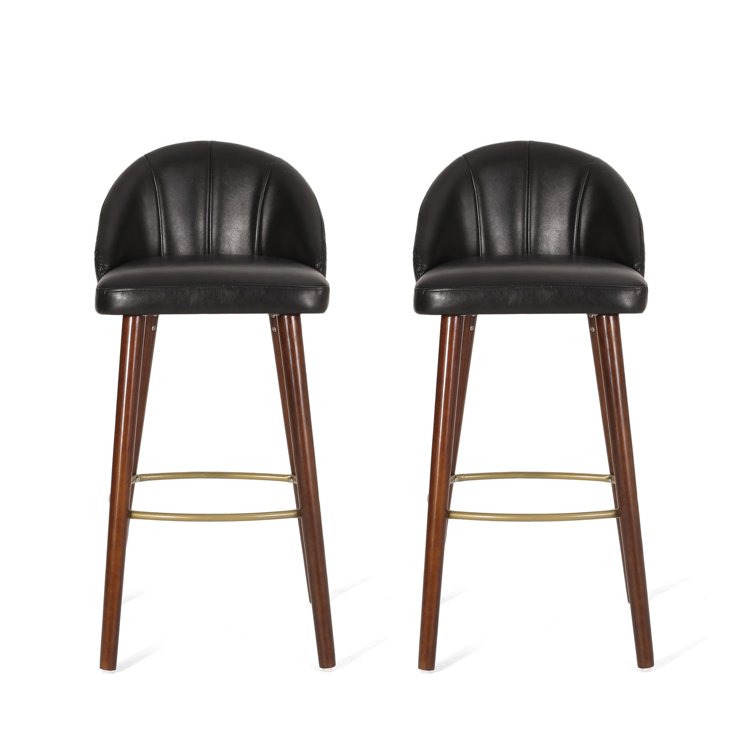 Lewiston Contemporary Channel Stitch Barstools, Set of 2