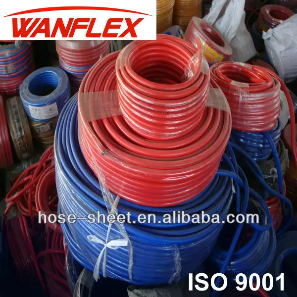 pvc reinforced hose Green color  fiber braided garden hose/tube garden hose Plastic water pipe 12mm