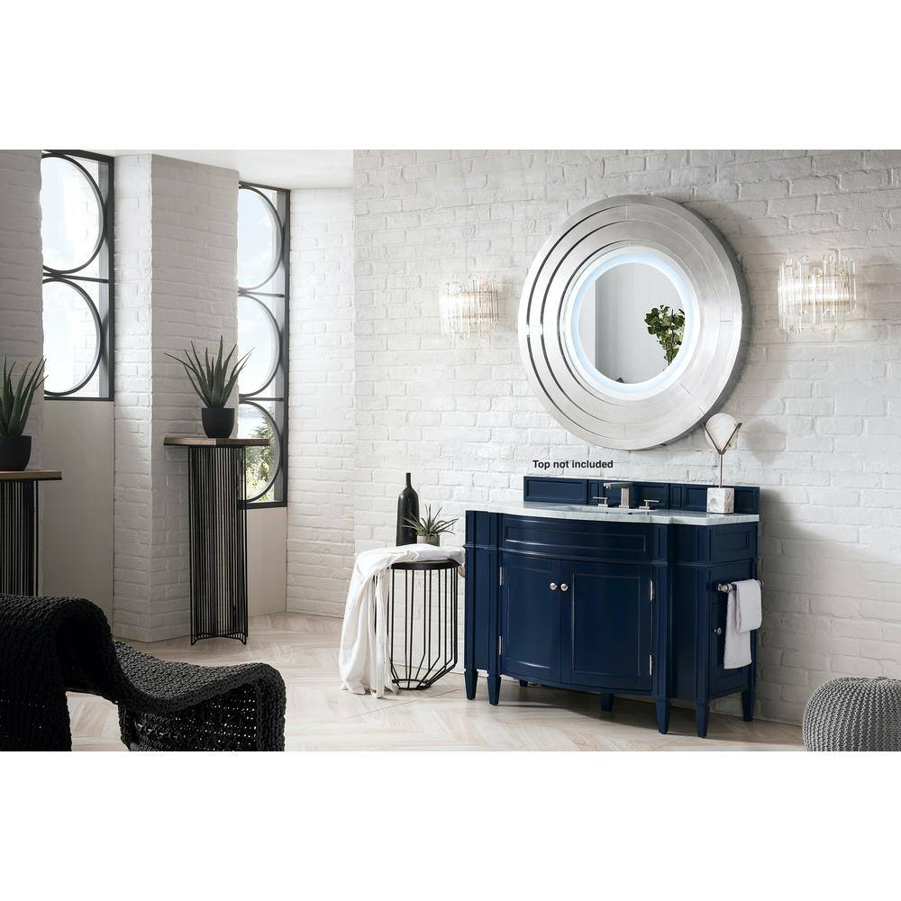 James Martin Vanities Brittany 46.5 in. W x 23 in.D x 32.8 in. H Single Bath Vanity Cabinet Without Top in Victory Blue 650-V46-VBL