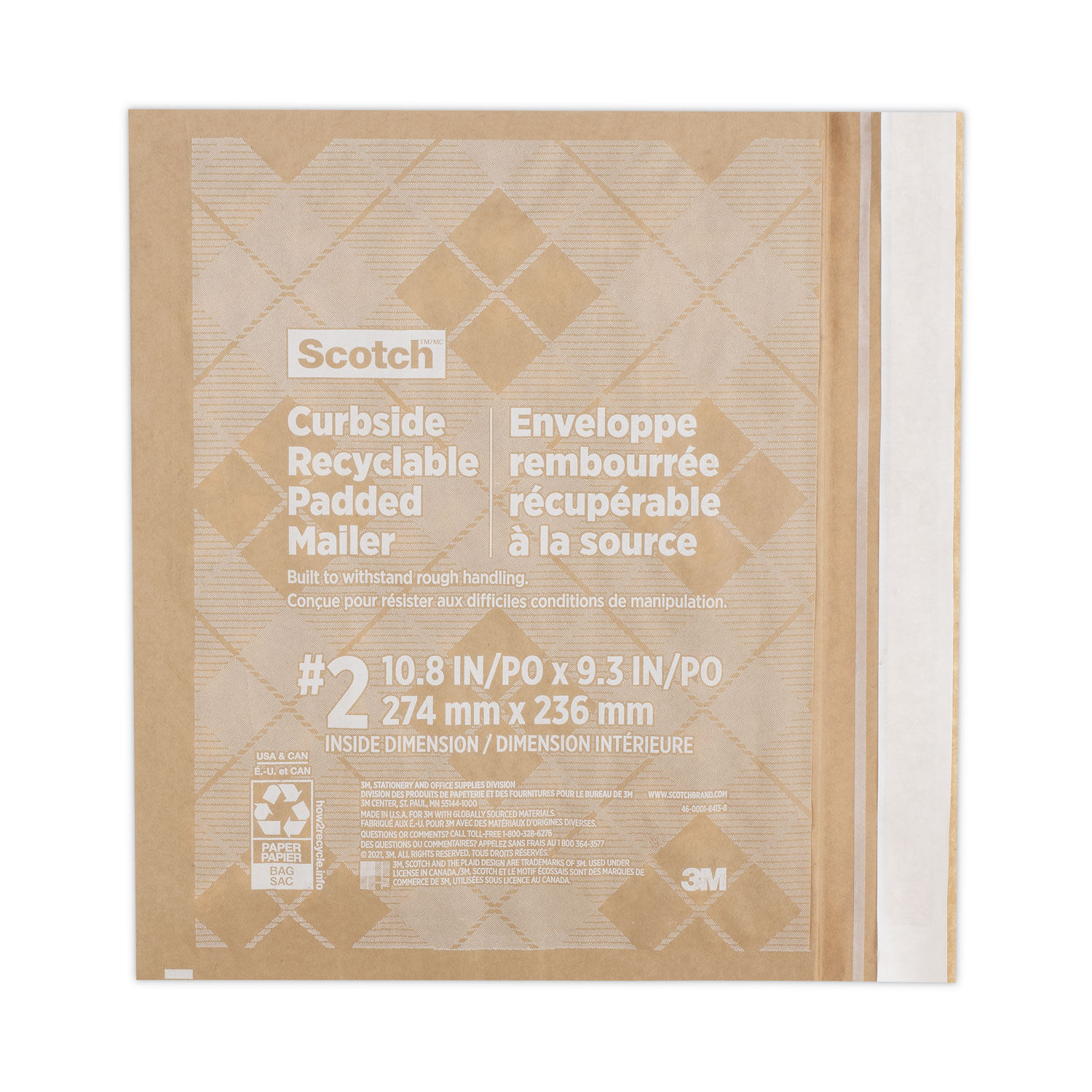 Curbside Recyclable Padded Mailer by Scotchandtrade; MMMCR21