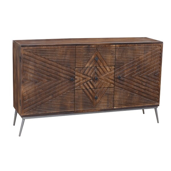 Winik Mango Wood Buffet with 3 Drawers and 2 Doors