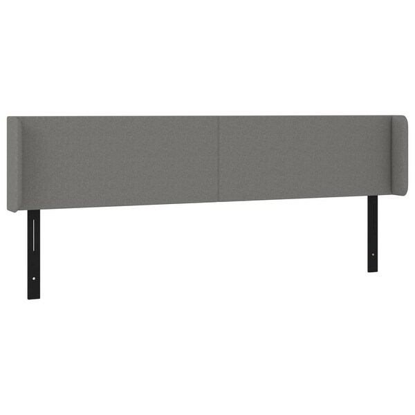 vidaXL Headboard with Ears Dark/Light Gray Fabric - - 37455505