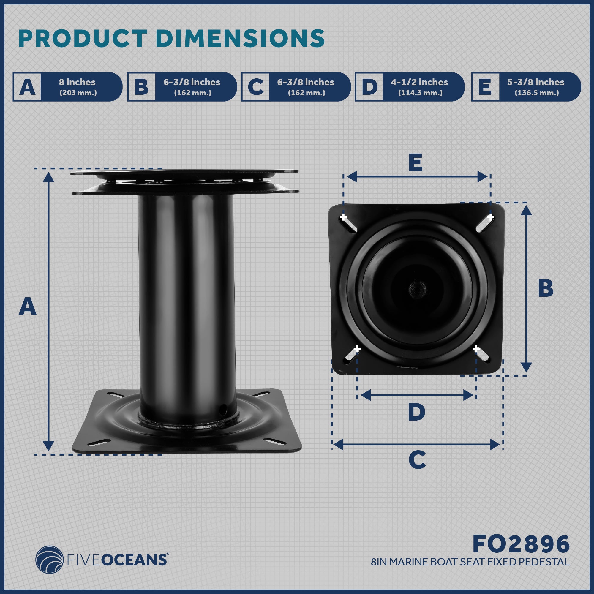 Five Oceans Boat Seat Pedestals， 8