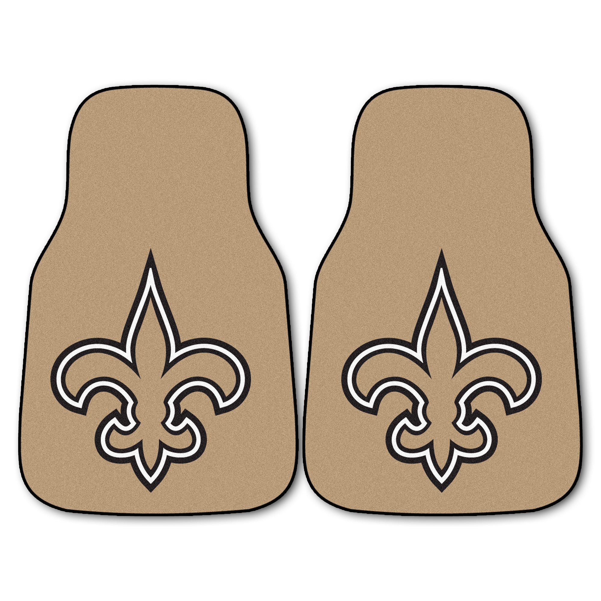 New Orleans Saints 2-pc Carpeted Car Mats 17