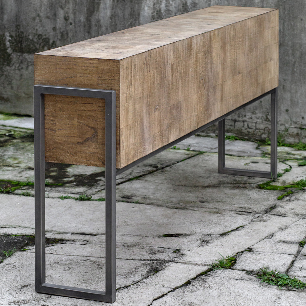 Nevis Contemporary Sofa Table   Industrial   Console Tables   by Ownax  Houzz