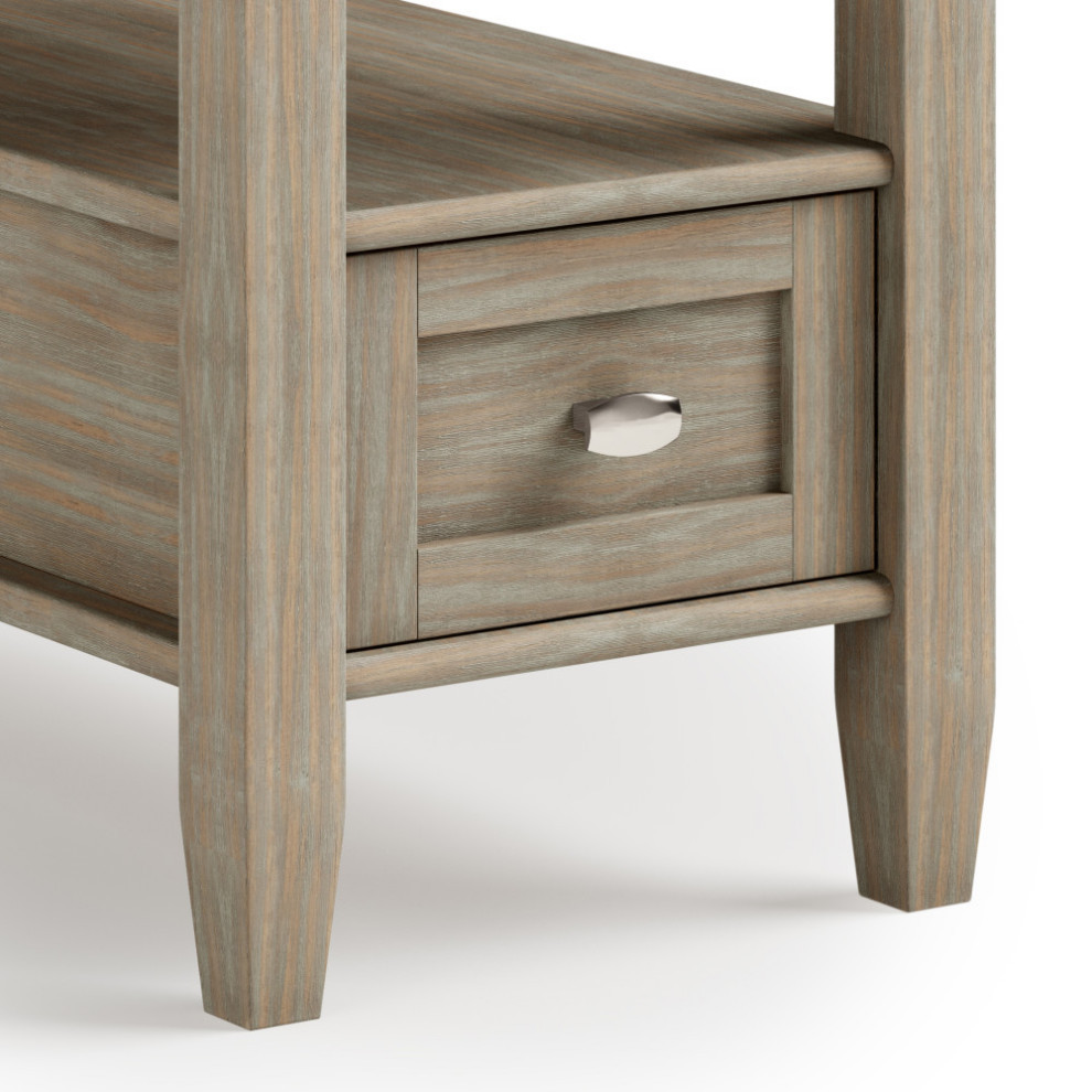 Warm Shaker Solid Wood 14 quotRustic Narrow Side Table   Farmhouse   Side Tables And End Tables   by Simpli Home Ltd.  Houzz