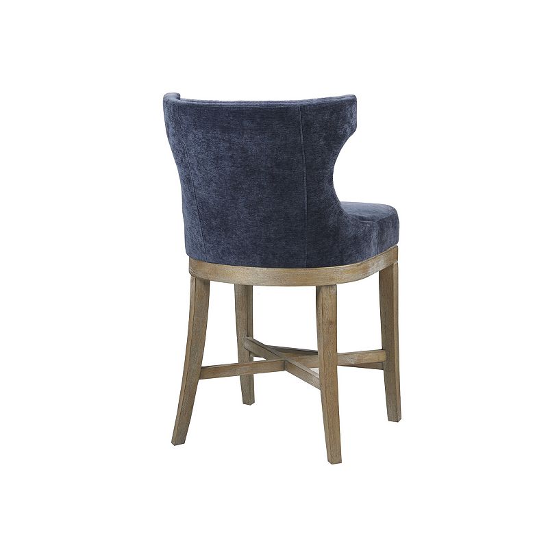 Madison Park Fillmore 25.25 Upholstered Wingback Counter Stool with 360 Degree Swivel Seat