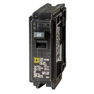 Square D Homeline 20 Amp Single-Pole Circuit Breaker (8-Pack) HOM120CP8