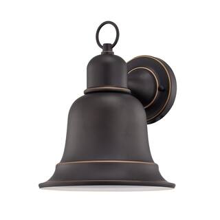 Home Decorators Collection 1-Light Oil Rubbed Bronze Outdoor Wall Lantern Sconce Dark Sky Compliant HD-1709-I