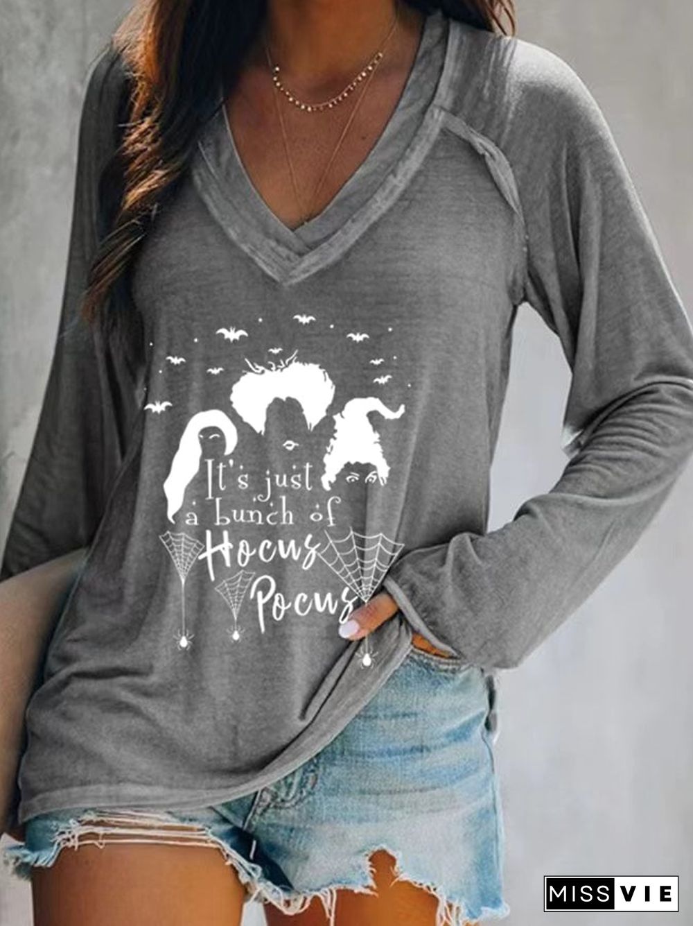 Women's Halloween Print Casual T-Shirt